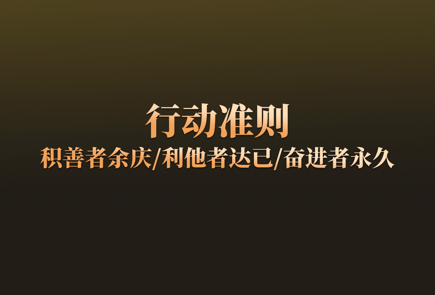 行动准则